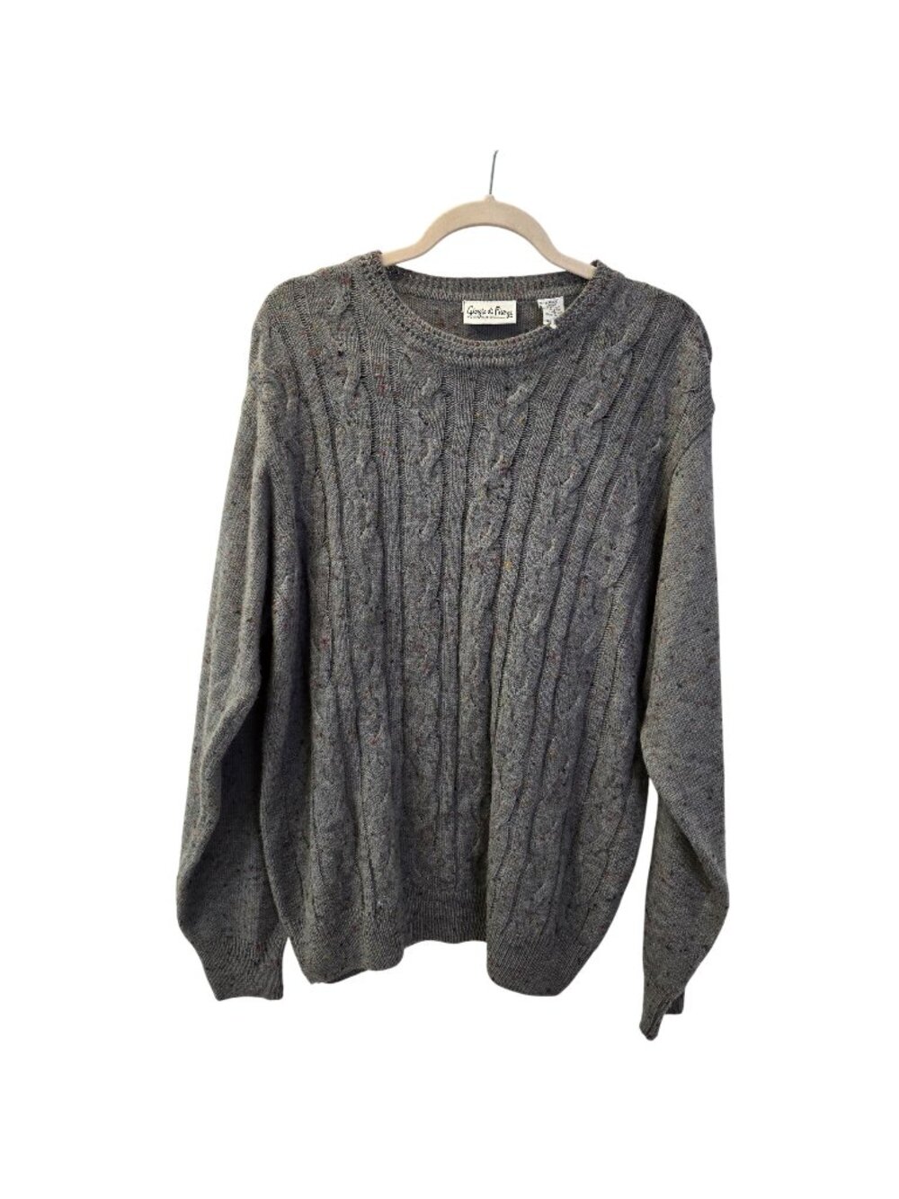 Giorgio di Firenze Vintage Confetti Print Wool Blend Sweater Size Large